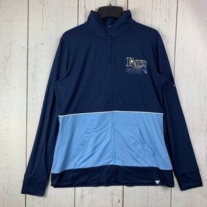 Tampa Bay Rays MLB Medium Fanatics Full‎ Zip Sweatshirt Blue New Men
